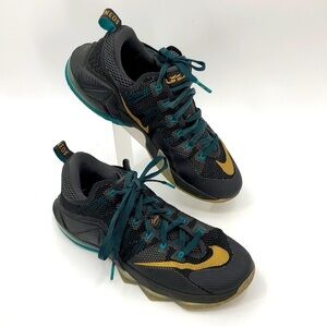 Nike Size 10 LeBron James 12 XII Black Metallic Gold Shoes 724557-070 Sneakers